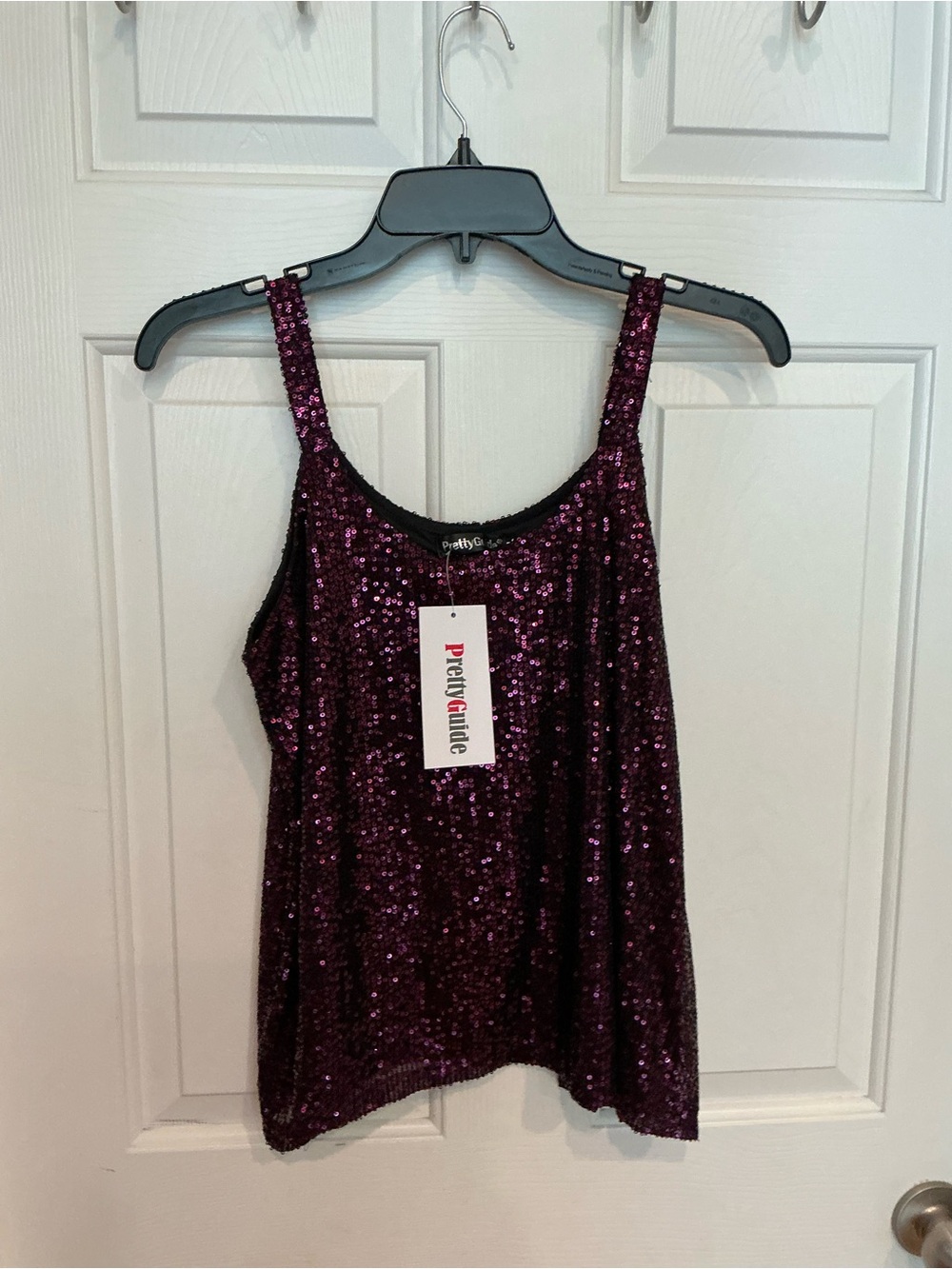 PrettyLittleThing Plum Sequin Cami Tank